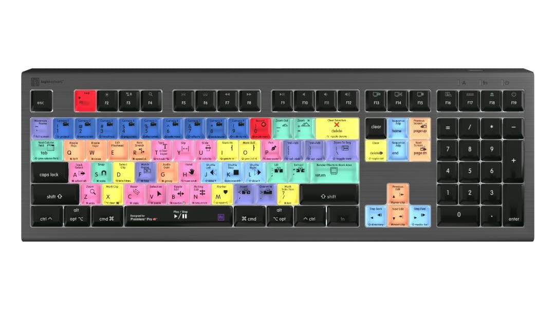 （限定1台）Logickeyboard for Premiere Mac
