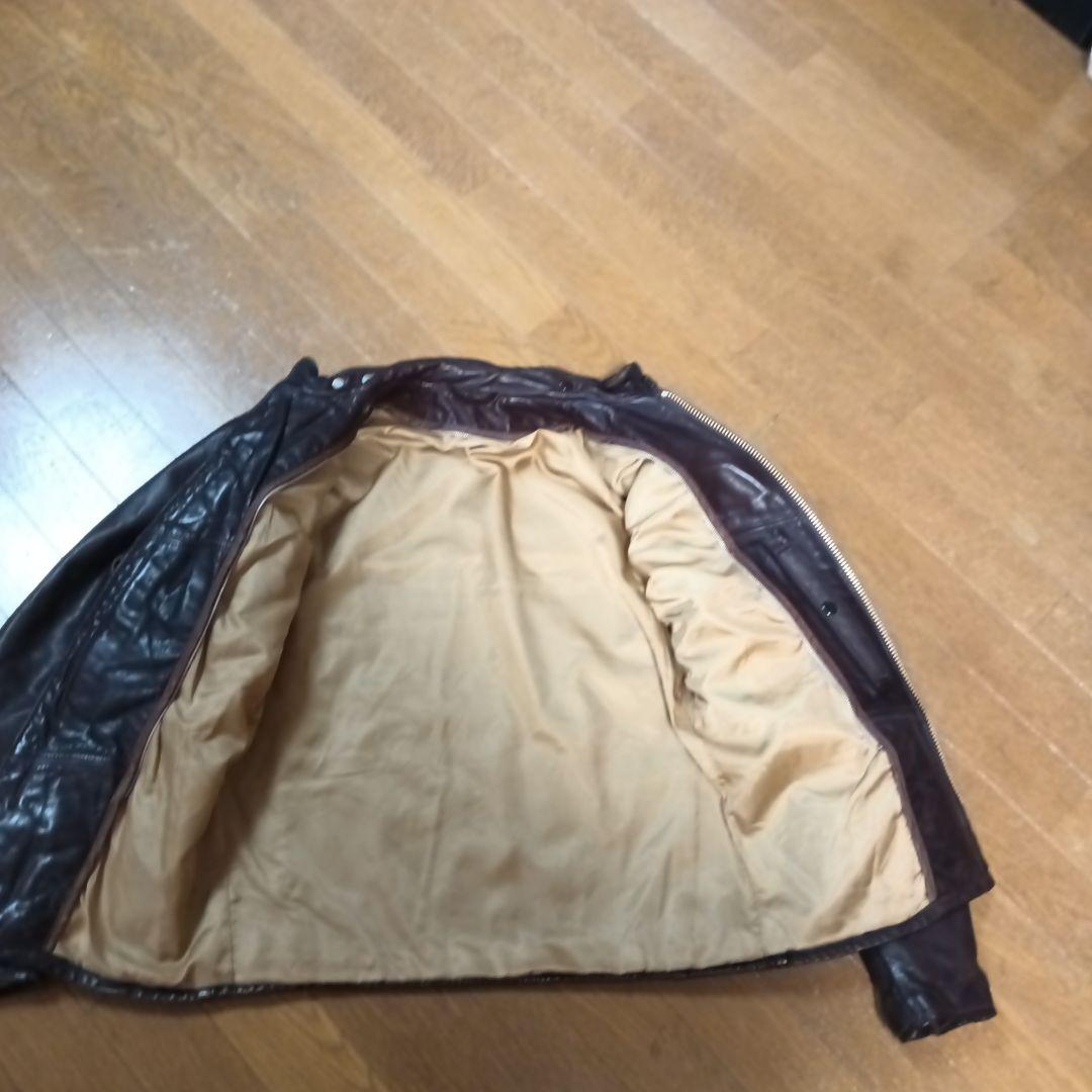 t*a様 Schott 定価18万　希少カラーシングルライダースジャケット ビン