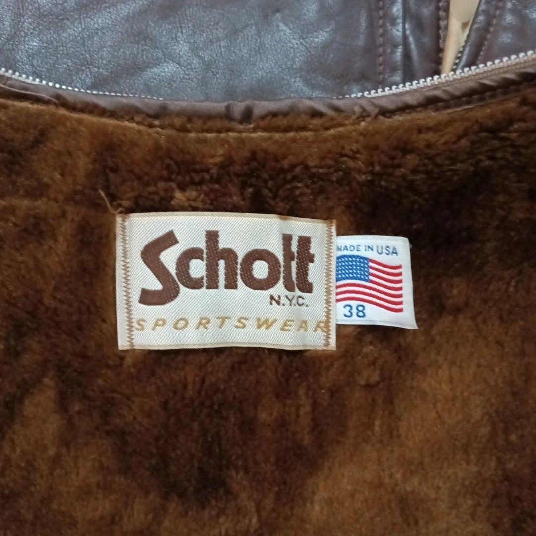 t*a様 Schott 定価18万　希少カラーシングルライダースジャケット ビン