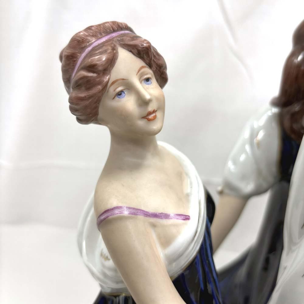 ロイヤル・ダックス・ボヘミア 三美神 大型フィギュリン41cm 花瓶 D刻印