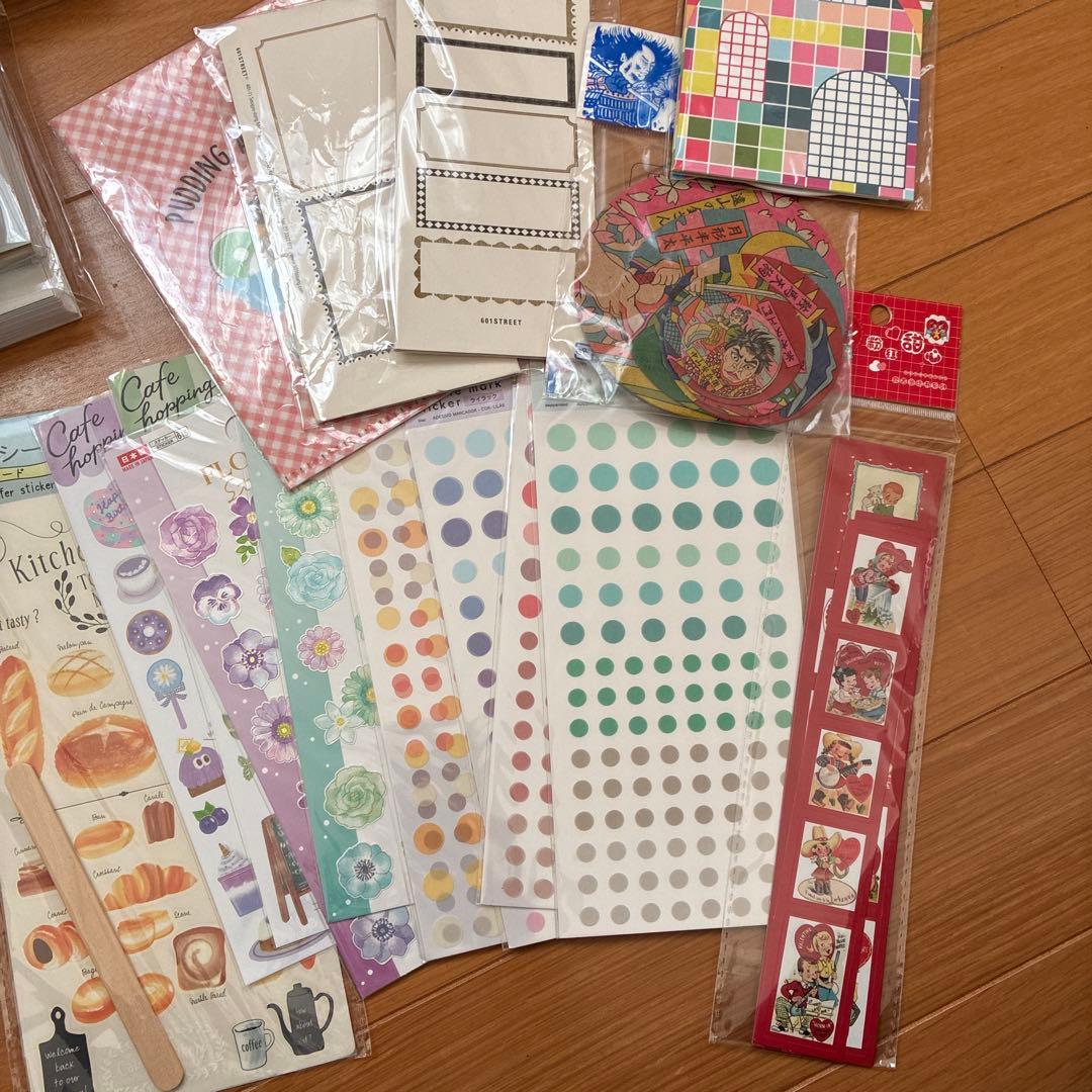 紙モノ　コラージュ素材　ノート　スタンプ　おすそわけファイル　ジャンクジャーナル