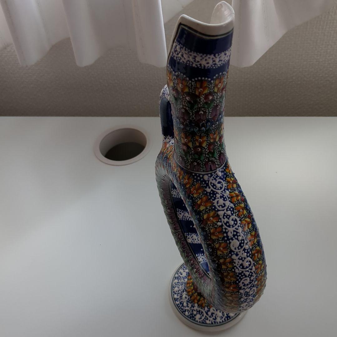 トルコ【カッパドキア】　陶器デキャンタとワイングラスセット