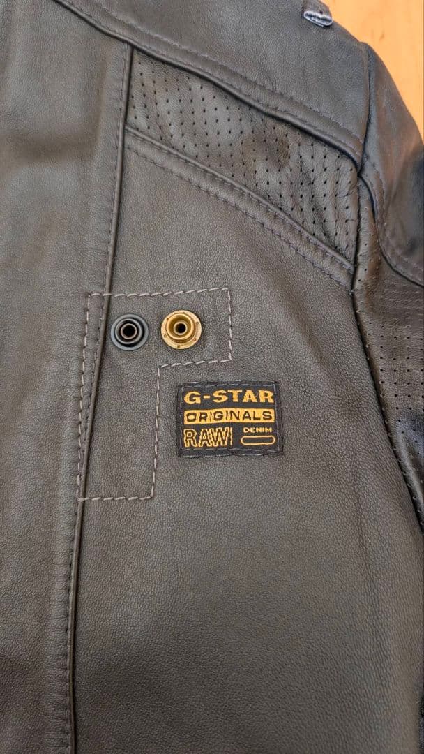 G-STAR RAW 牛革 ライダースジャケット