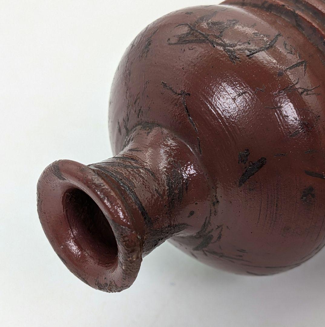 江戸末期 古備前 三方徳利 合箱合布 人形徳利 とっくり 一輪挿し花入 備前焼