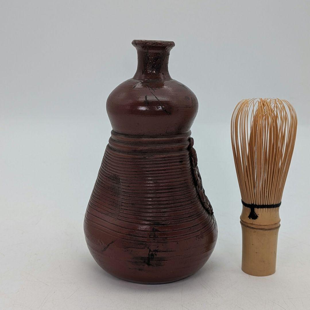 江戸末期 古備前 三方徳利 合箱合布 人形徳利 とっくり 一輪挿し花入 備前焼