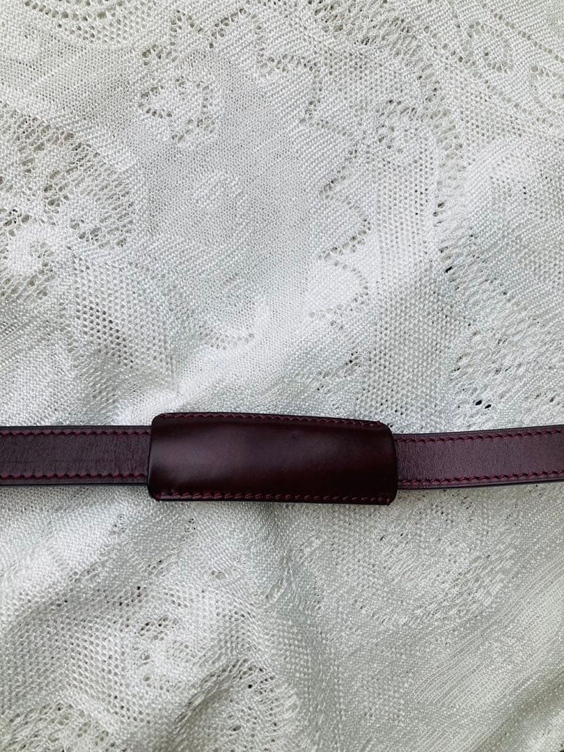 いたがき　バーガンディ レザー ハンドバッグ