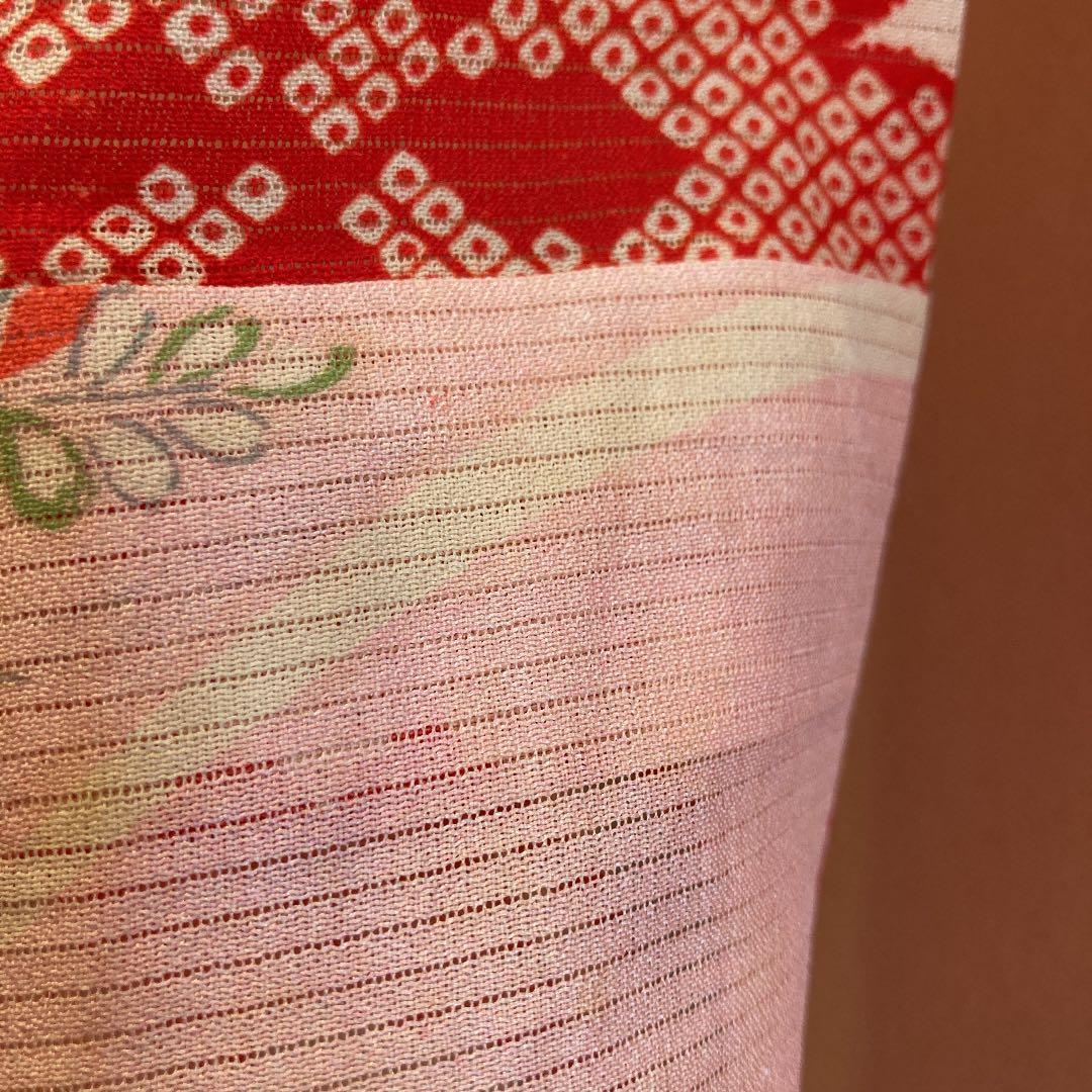 アンティーク　正絹　絽縮緬　襦袢　中振袖