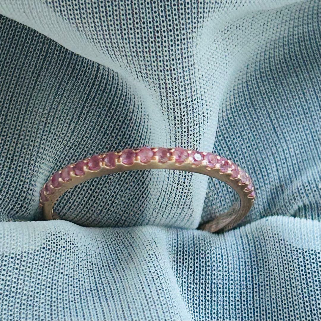 ピンクサファイア　ピンクトルマリン　リング　指輪