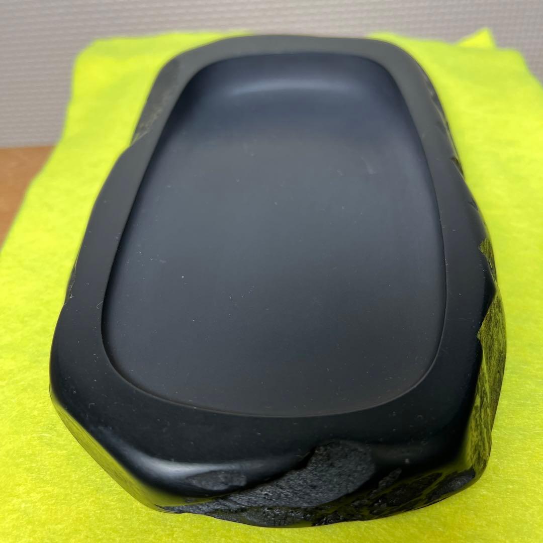 ⭕️信州銘石　横川峡龍渓硯　三代目　秀石　深澤秀教　自然硯　新品美品　女性好み作品