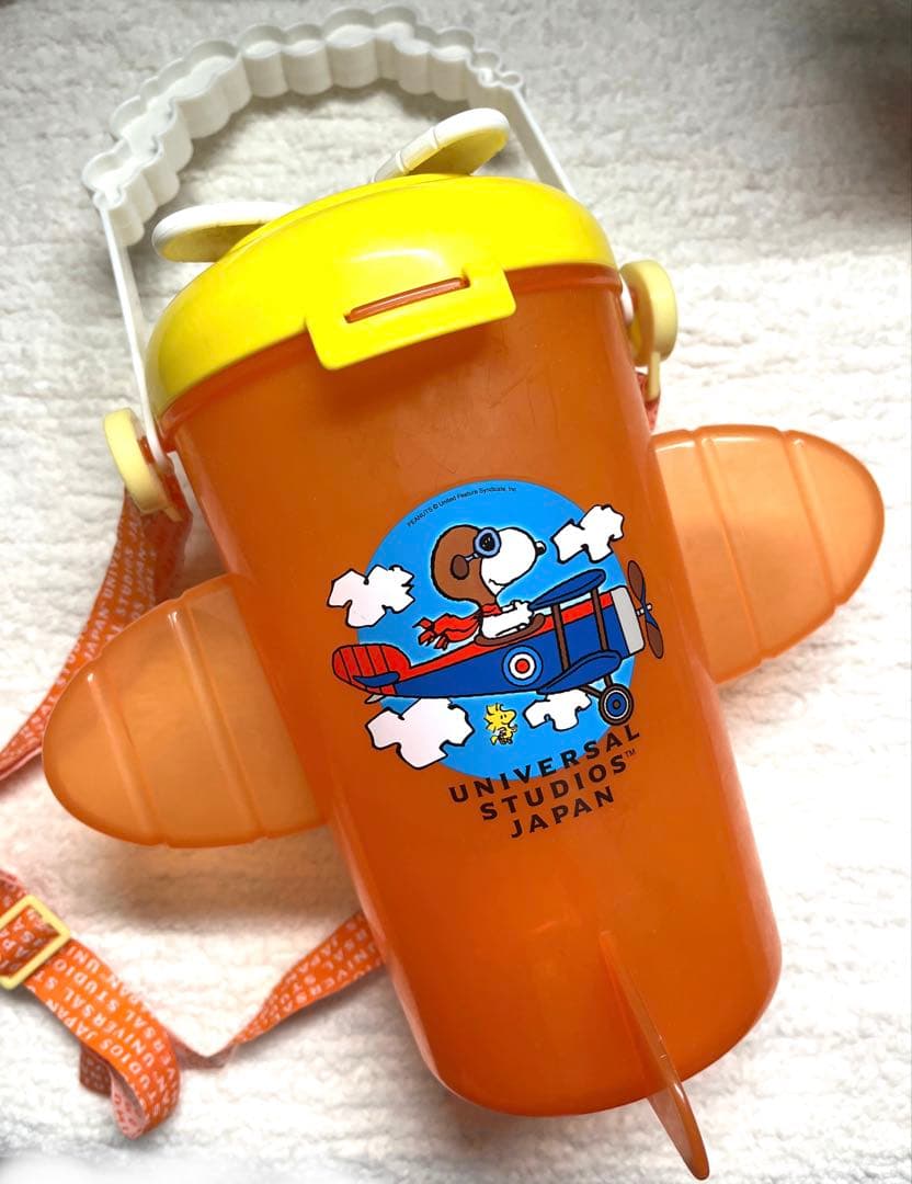 【平成レトロ】【ユニバグッズ】スヌーピー 飛行機デザイン ポップコーンバッグ