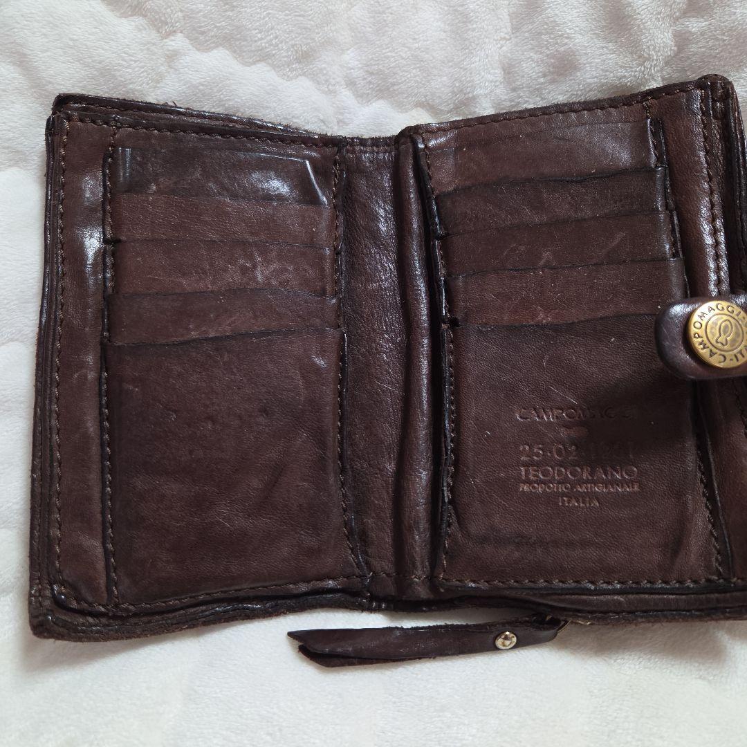 CAMPOMAGGI　二つ折り革財布　スタッズ　イタリア製