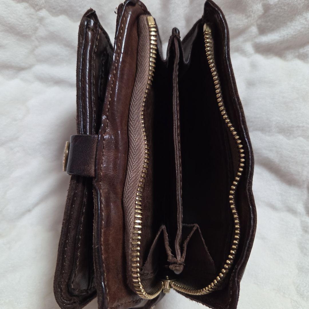 CAMPOMAGGI　二つ折り革財布　スタッズ　イタリア製