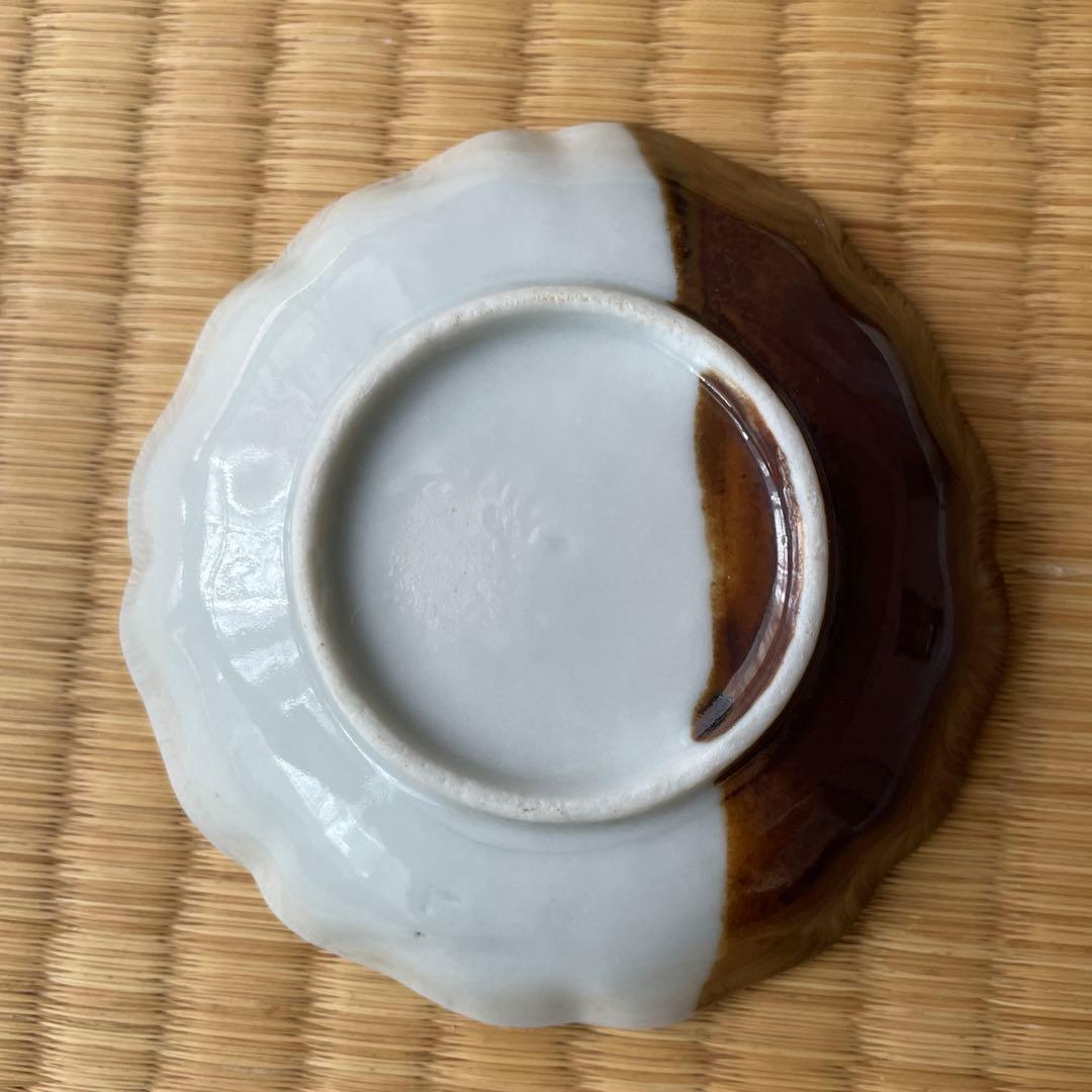 掛分け蝶牡丹紋 小皿　6客　吸坂　染付　豆皿　八寸にも