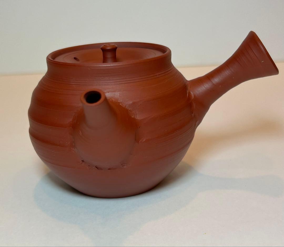 三代目　山田常山 常滑焼 朱泥茶器揃 急須 湯冷 湯呑 5客 人間国宝