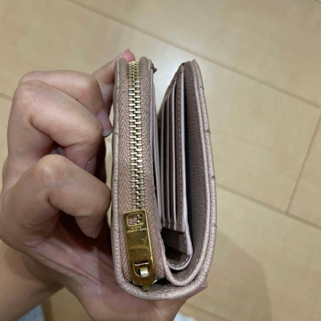 サンローラン　財布　ベビーピンク