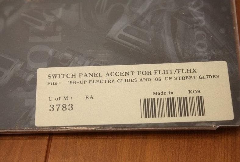 3783 ハーレー クリアキン クローム スイッチパネル アクセント ツーリング