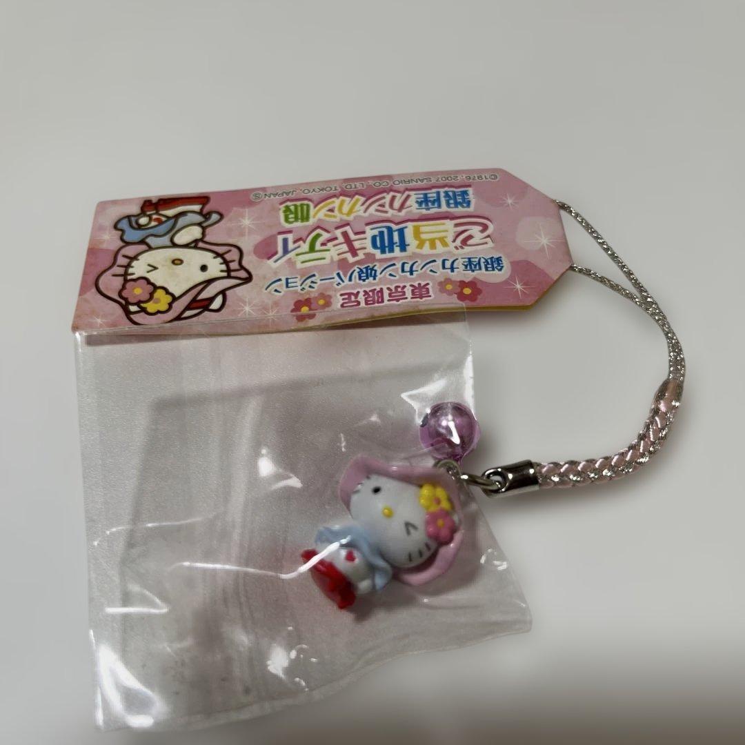 激レアハローキティ 銀座カンカン娘 ストラップ根付け 東京限定 サンリオ