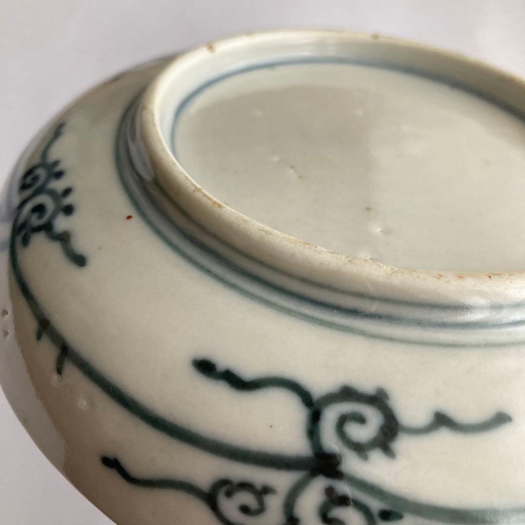 赤絵羊歯鹿皿　器　柿右衛門、九谷青窯や青郊窯、大聖寺伊万里、古伊万里や九谷焼好き