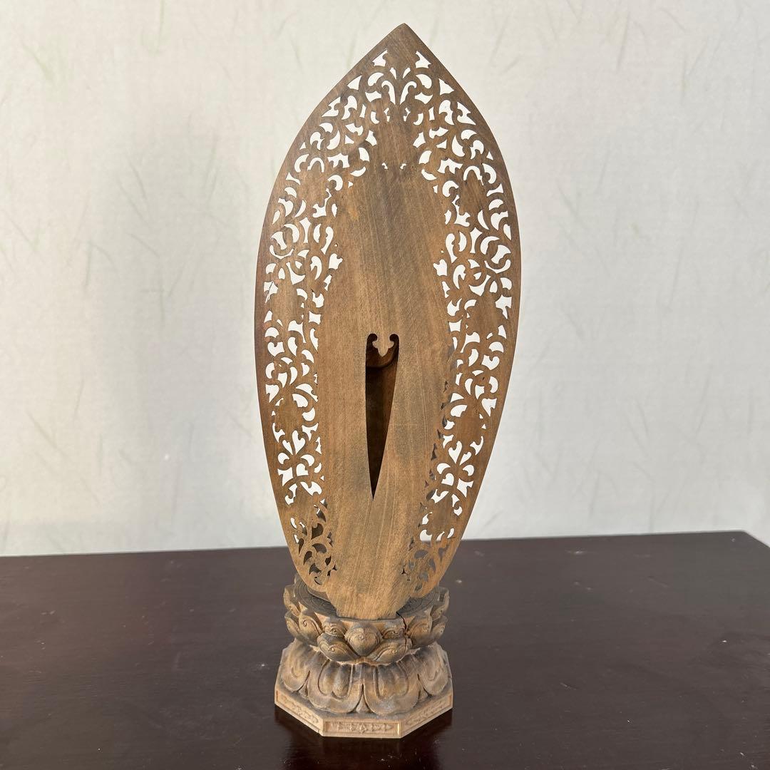 【骨董品】観世音菩薩立像　勢至菩薩立像　2体セット　木彫り　仏像