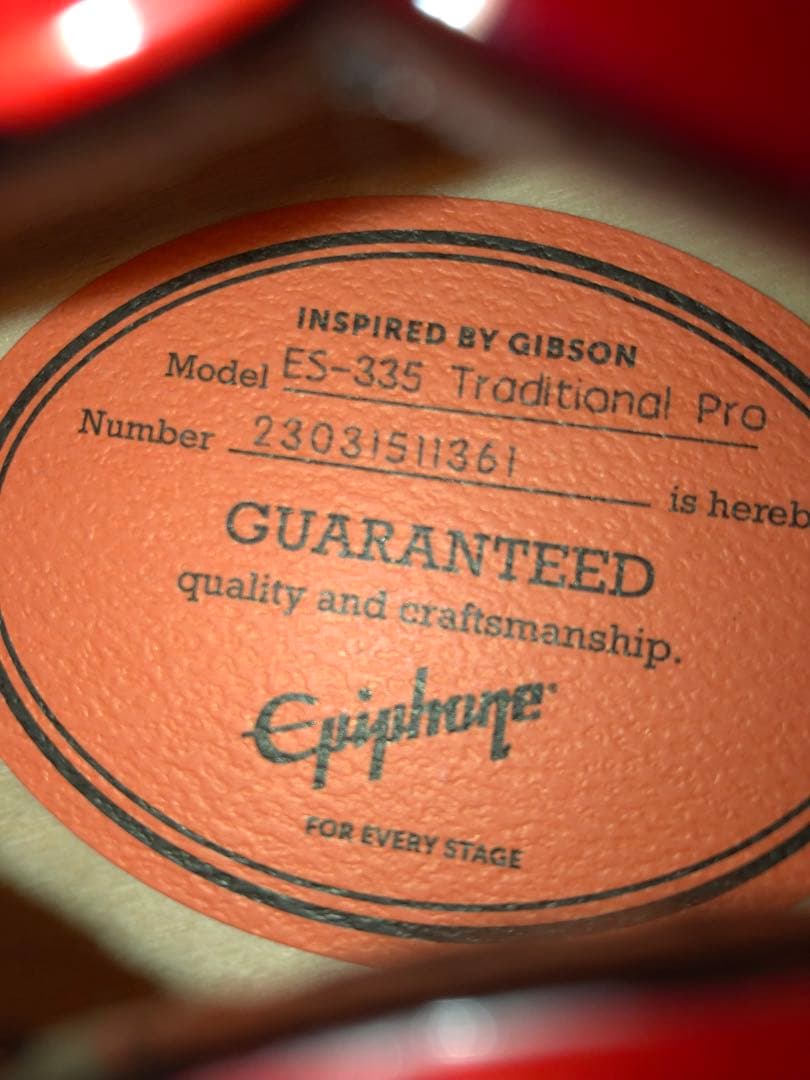 送料無料epiphone ES-335 traditional proエピフォン