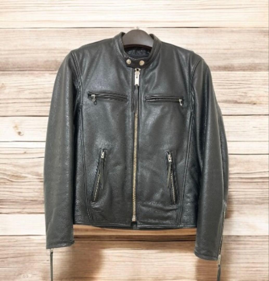 【美品】カドヤ　シングルレザージャケット パット&ライナー付き