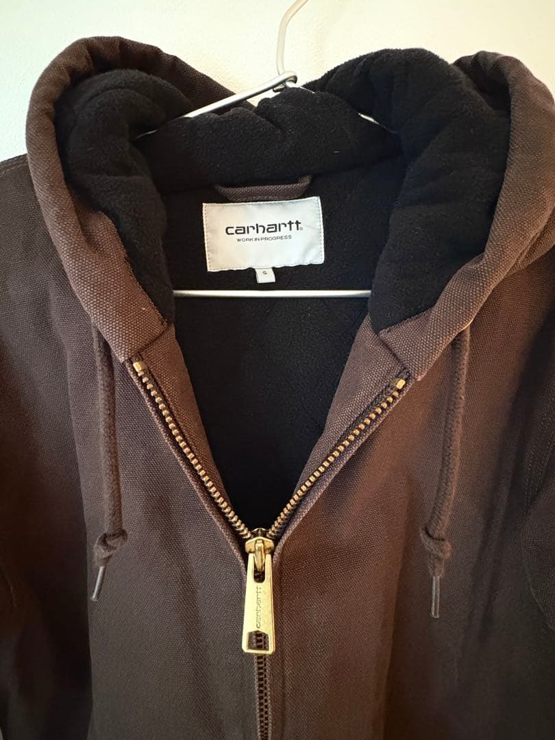 Carhartt アクティブジャケット S ダーク ブラウン ブルゾン パーカー