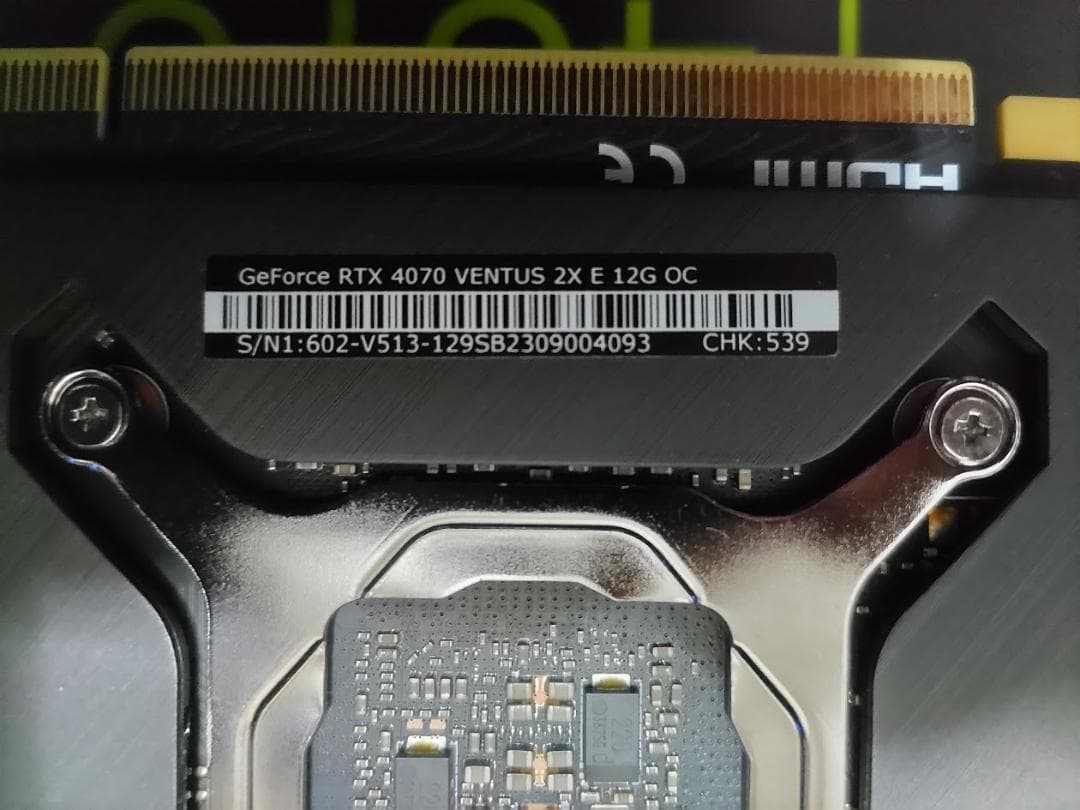コ*ー様 MSI GeForce RTX 4070 VENTUS 2X E 12