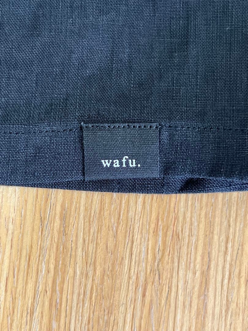 wafu. リネンタンクトップ　よしタンクNEO ／ 黒色 p005d-bck1