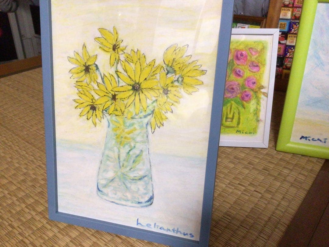 ガネーシャさん専用ですパステル画 3点セット 果物と花