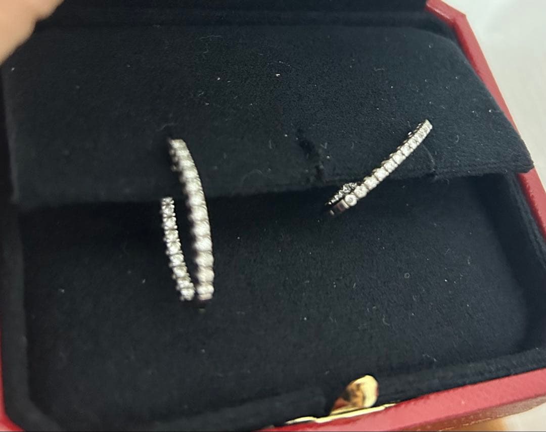 ポンテヴェキオダイヤモンドフープピアス0.42カリーナ