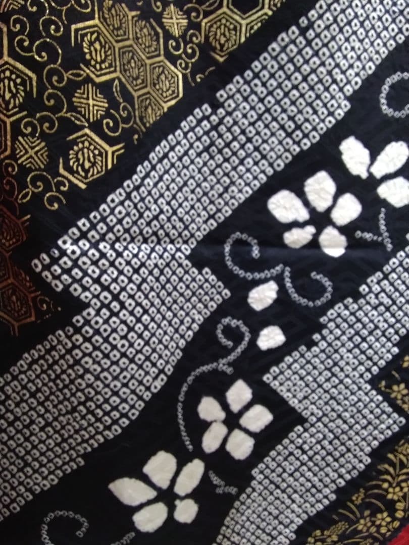 振袖フルセット、正絹絞り成人式、重ね衿帯揚げ帯締め、京うるし箔袋帯、襦袢