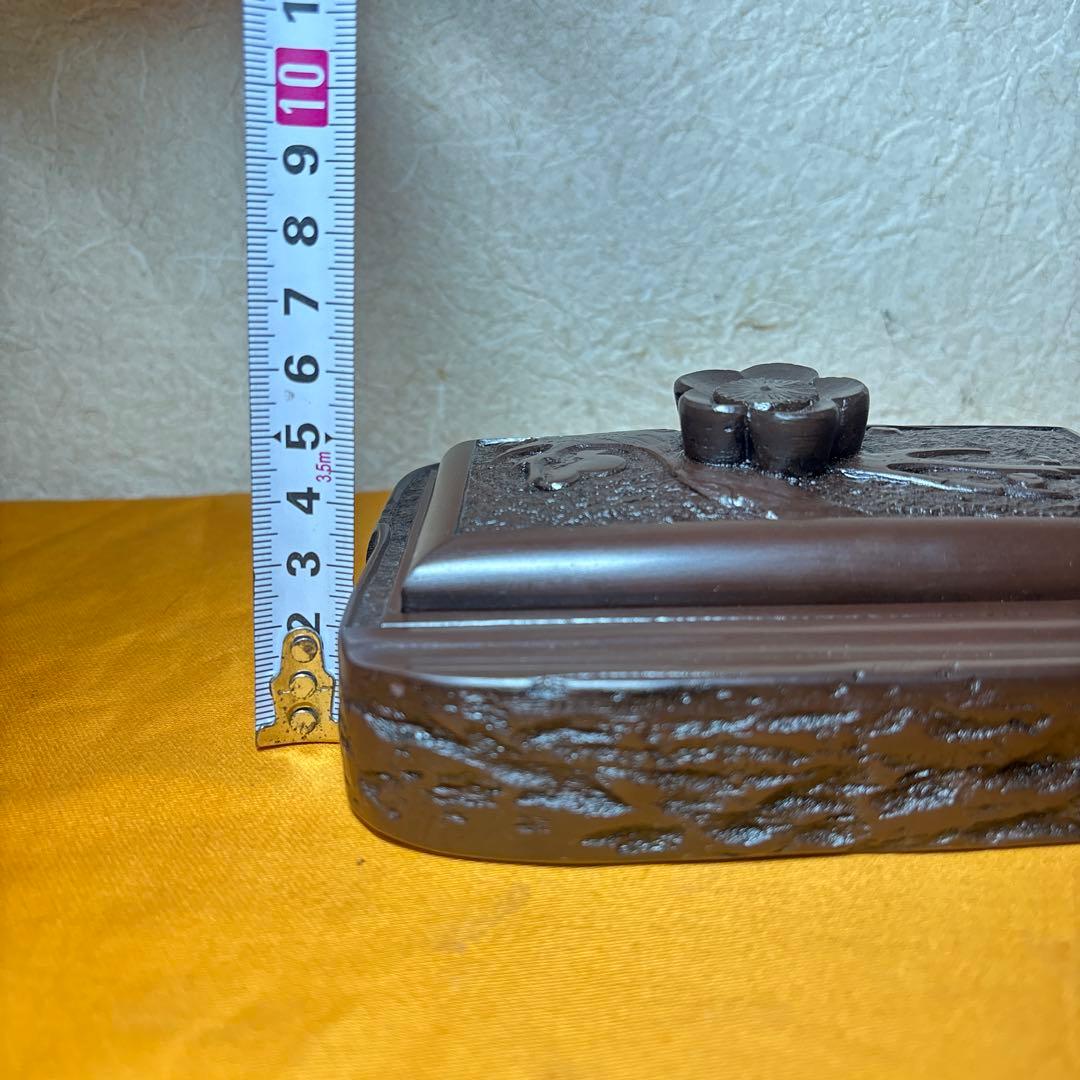 柳硯堂 赤間硯　美品　柳猛作 共蓋付き　共箱