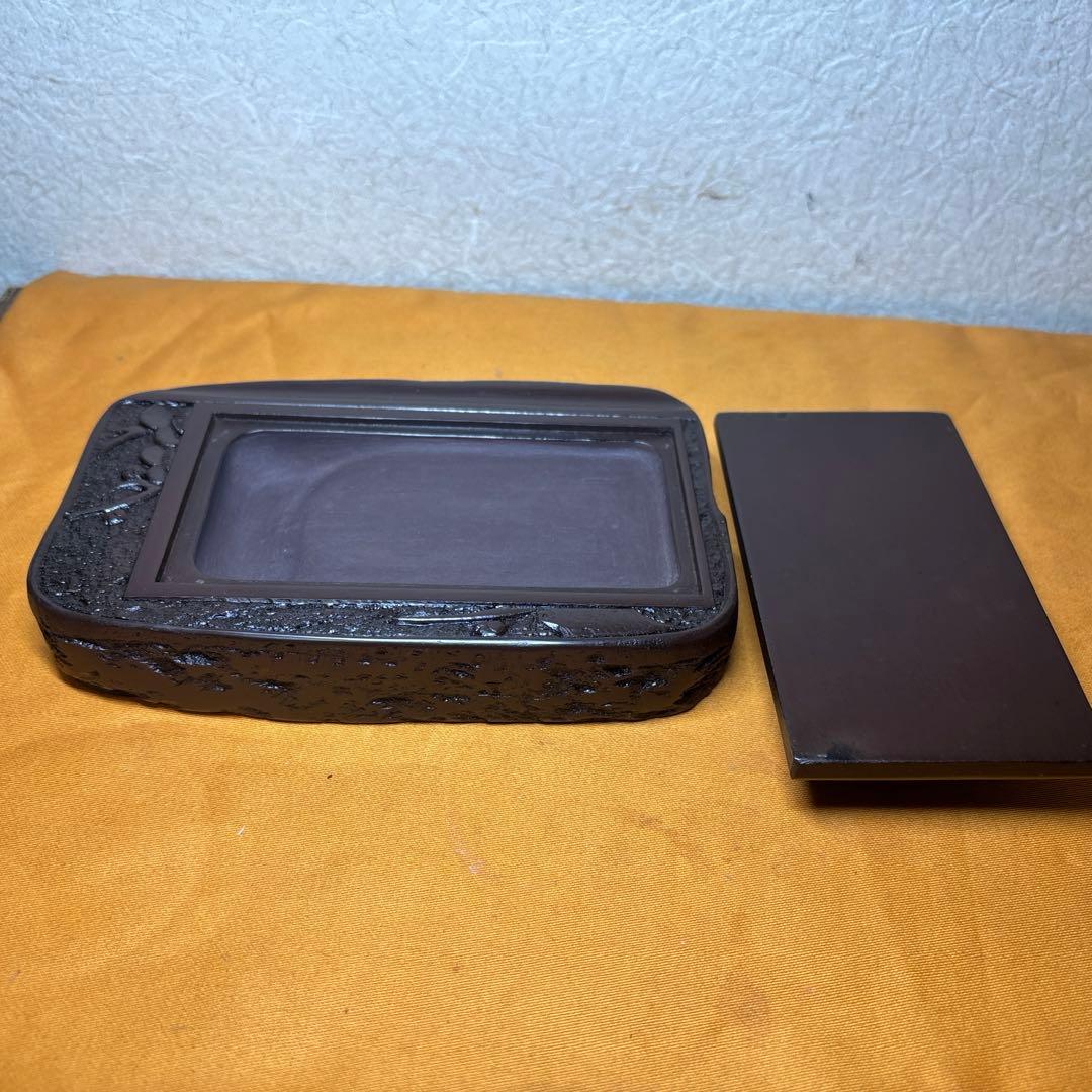 柳硯堂 赤間硯　美品　柳猛作 共蓋付き　共箱