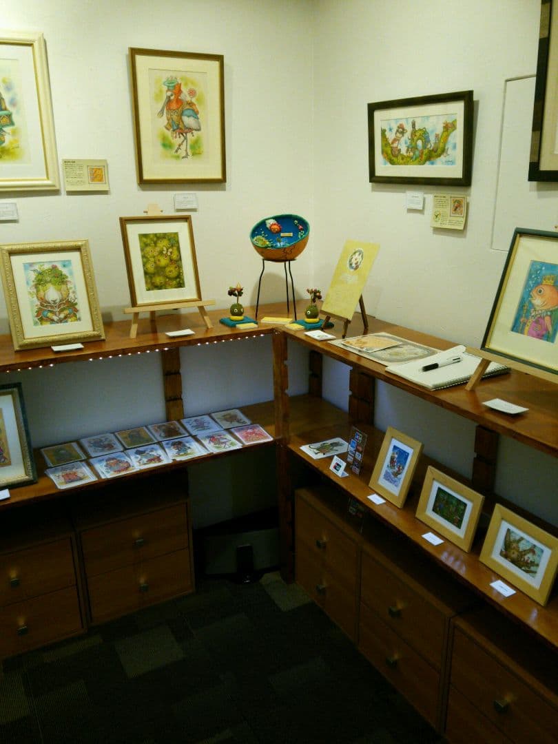 【原画】『丘の上のパズル②』パステル画　絵画　動物　チワワ　黒猫　ファンタジー