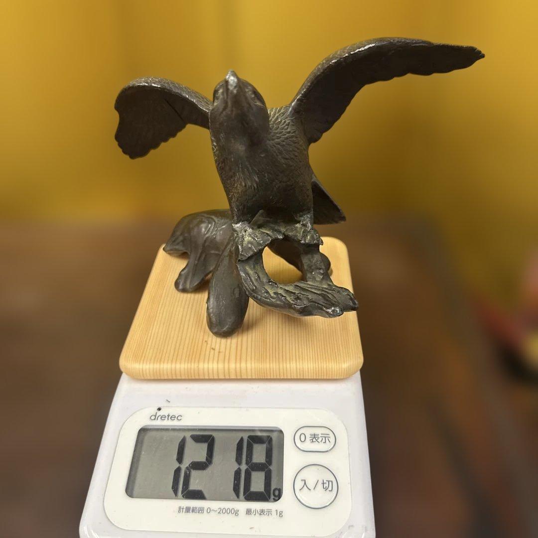 金工，锡製，ヴィンテージ 鷹 オブジェ 置物 インテリア