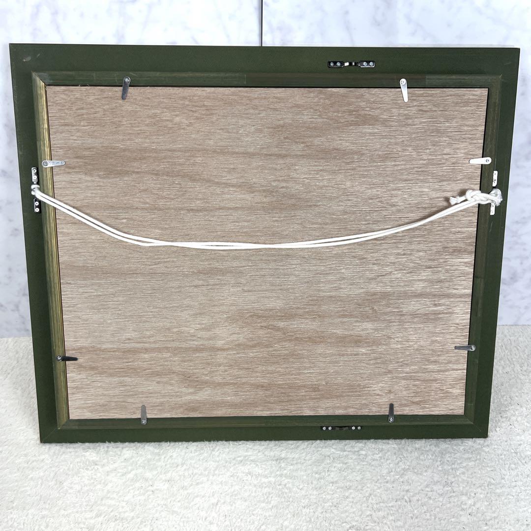 縁起物！ 赤富士 刺繍絵 額縁 F6号 ゴールド アンティー ク 送料無料