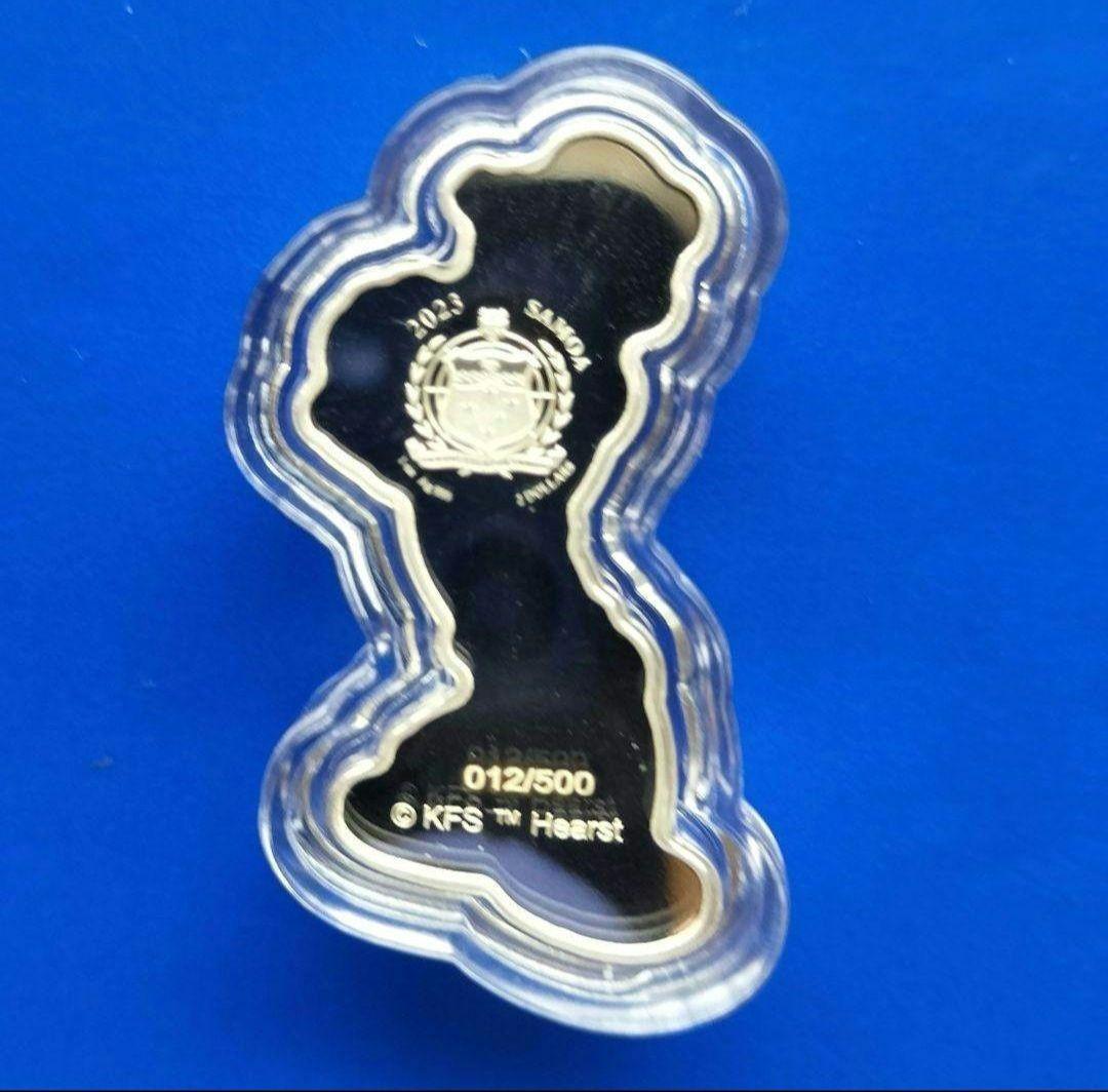 ポパイ2ドルカラー銀貨（サモア）1oz silver999（純銀） 2023年