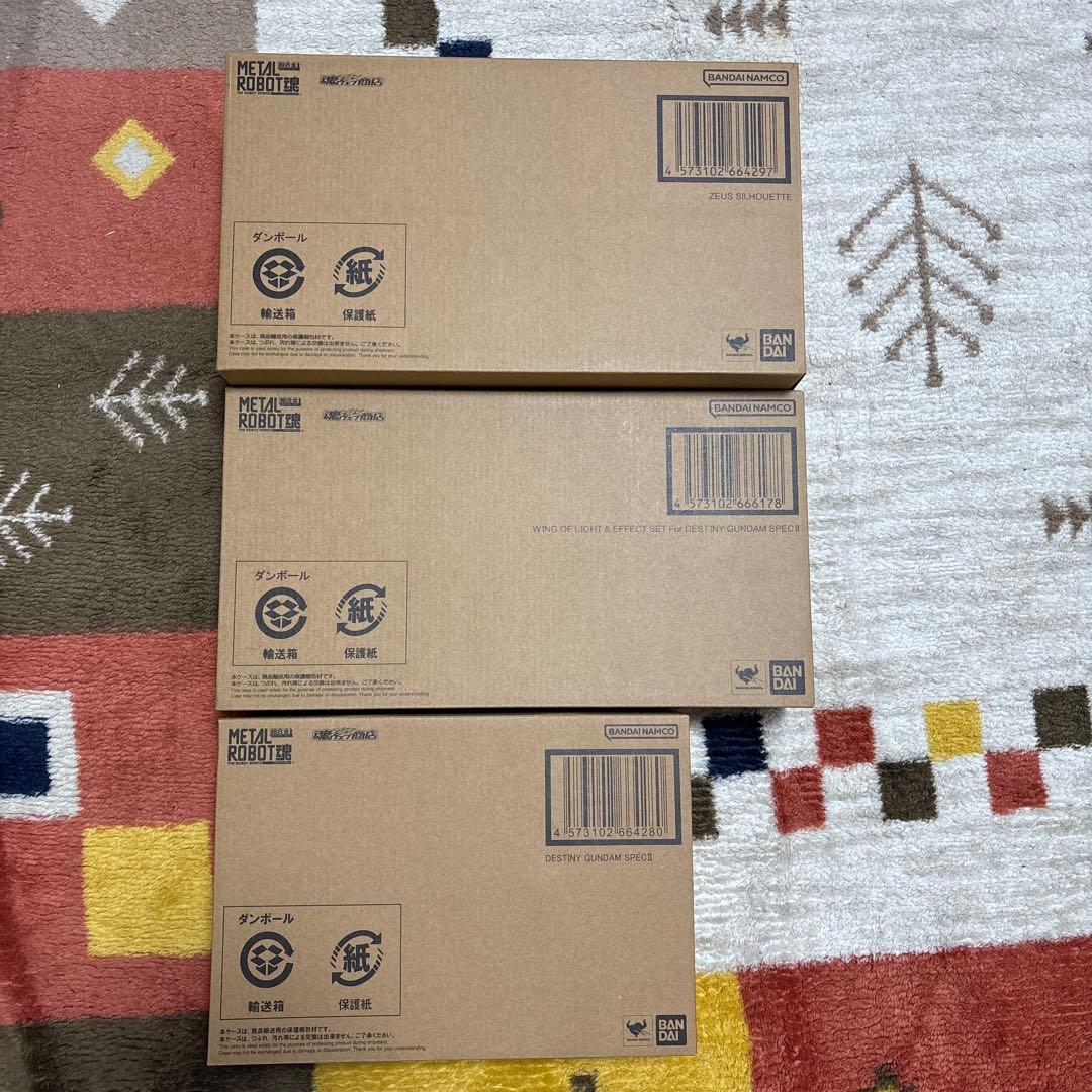 メタルロボット魂　デスティニーガンダム　ゼウスシルエット、光の翼　3点セット