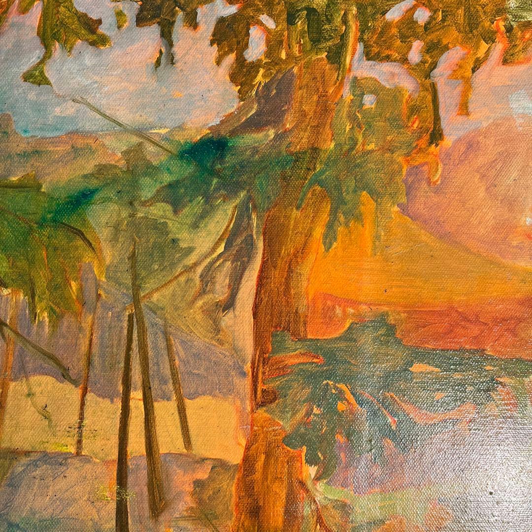 duanqiqi作品 手書き油絵 park 絵画 油彩画 インテリア