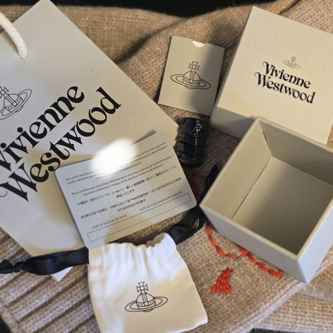 ヴィヴィアンウエストウッド アーマーリング ガンメタル　Sサイズ