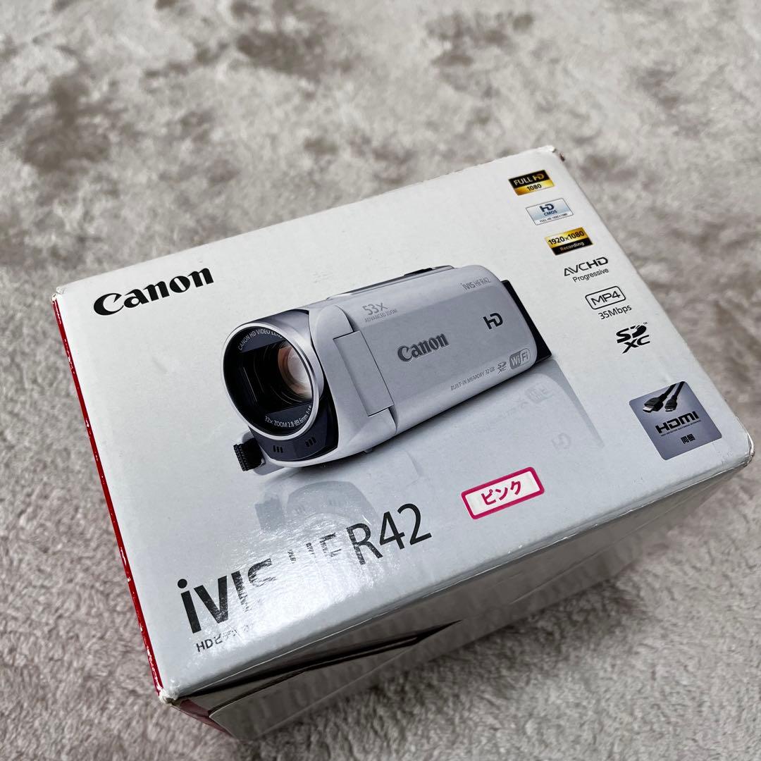 極美品　Canon キャノン　ビデオカメラ iVIS HF R42 ピンク