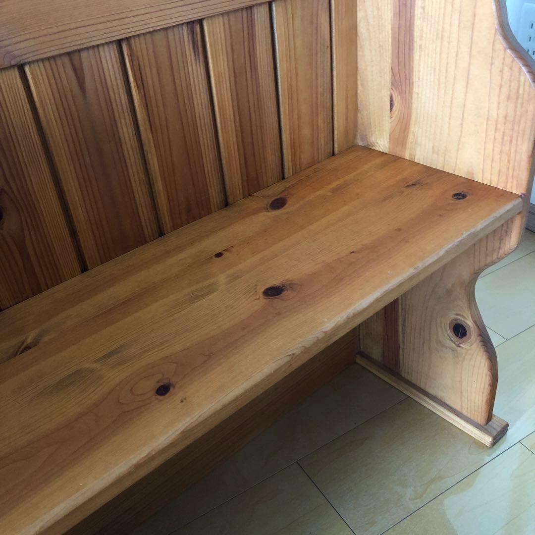 カントリー家具　本棚付きデスク