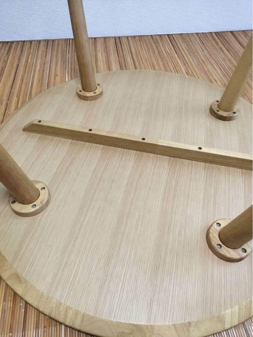 し*ん様 オーク材ラウンドダイニングテーブル 日本製