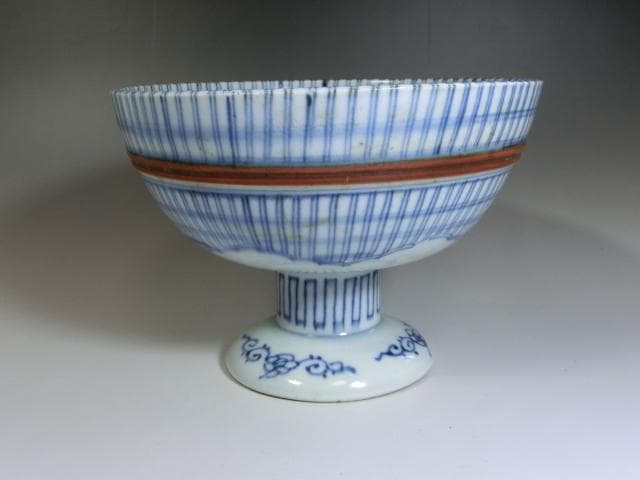 杯洗■染付十草紋盃洗 酒器 杯洗い 鉢 唐草 古美術 時代物 骨董品■