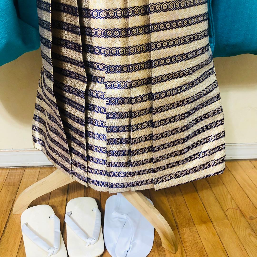 七五三　男の子‼️人気水色⭐︎兜金彩箔煌びやか極めてる⭐︎完全フルセット⭐︎袴金蘭未使用