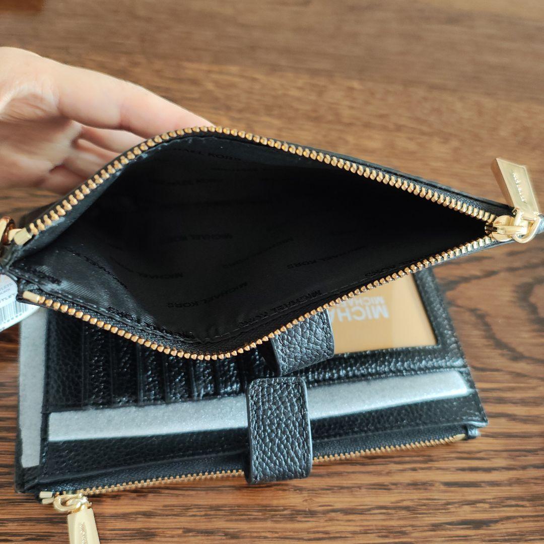 【新品・未使用】MICHAEL KORS ブラックレザー長財布 リストレット