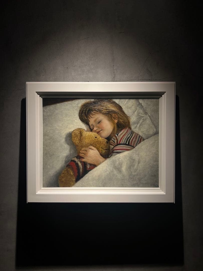 現代アート　リアリズム　肉筆油彩画　直筆サインあり　作者不詳