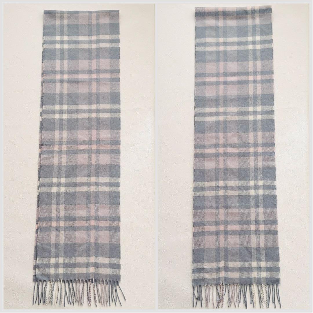 Johnstons of Elgin カシミヤ100% チェックマフラー 英国製