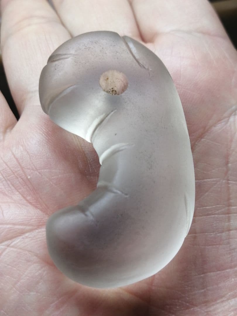 ★【ジャッキー】古墳期『古代水晶勾玉』出土品　大型勾玉5.7cm儀式勾玉