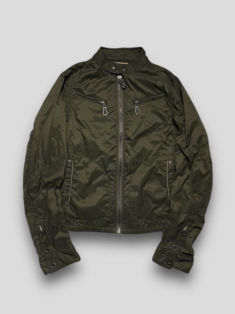 00s y2k Monarchy ナイロンライダース 刺繍 ジップアップ M